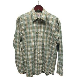 Mens Cinch Long Sleeve Button Down Shirt SIZE M-Green & Yellow plaid